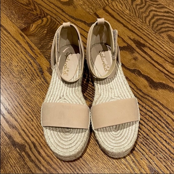 SPLENDID NWOT Jensen espadrille nude platform sandals - Picture 2 of 5
